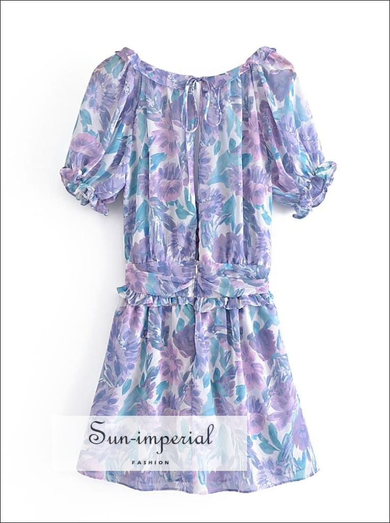 purple wrap mini dress Sun-imperial