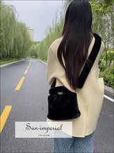 Women Soft Plush Faux Fur Shoulder Bag Tote Purse Handbag Sun-Imperial United States