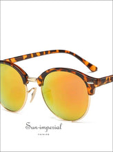Women Sunglasses Vintage Summer Style - Green Lens Leopard Frame