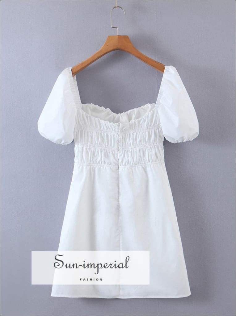 bohemian white mini dress Sun-imperial