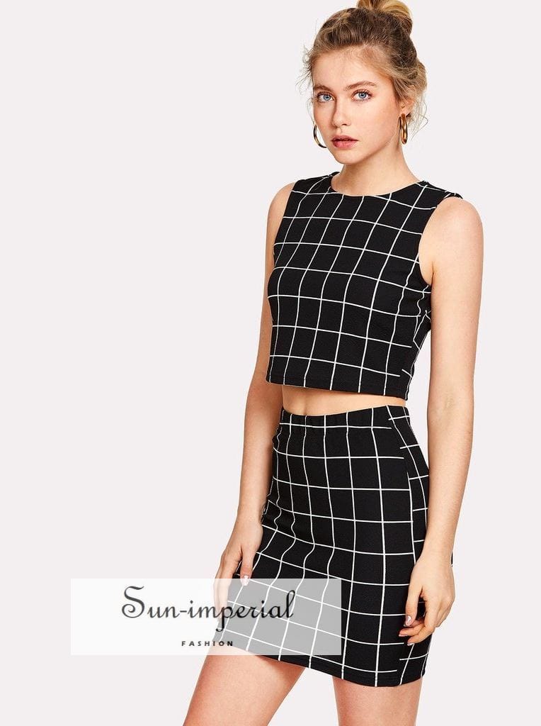 PLAID - Grid Top – Sun-Imperial