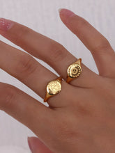 18K Gold-Plated Sun Motif Signet Ring - Sun Imperial product photo 6