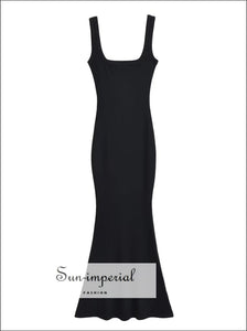 Sun-imperial - the enchanting mermaid maxi dress - womens sleeveless knitted cotton bodycon fit Blue Short / S Sun-imperial - the enchanting mermaid maxi dress - womens sleeveless knitted cotton bodycon fit Blue Short / S