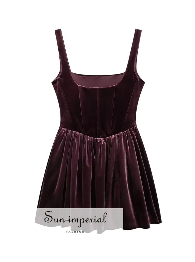 mini velvet dress women Sun-imperial