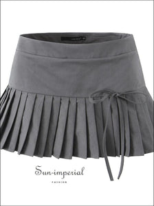 Women’s Low Waist Pleated Short Mini Skirt Sun-Imperial United States