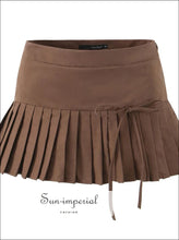 Women’s Low Waist Pleated Short Mini Skirt Sun-Imperial United States