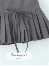 Women’s Low Waist Pleated Short Mini Skirt Sun-Imperial United States