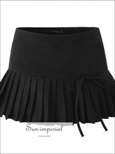 Women’s Low Waist Pleated Short Mini Skirt Sun-Imperial United States