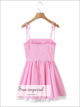 Women’s Pink Plaid A-line Mini Dress A-Line Sun-Imperial United States