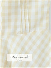 Women’s Plaid N-line Deep v Nack Mini Backless Dress Sun-Imperial United States