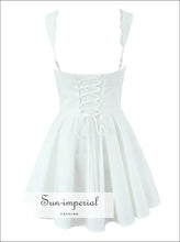 Women’s A-line Mini Dress with Buttons and Lace Detail A-Line With And Sun-Imperial United States