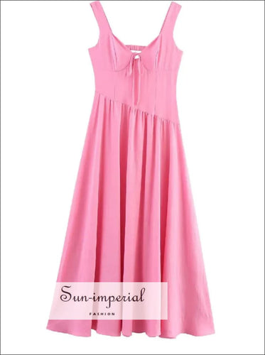 Women’s Rose Pink Sleeveless A-line Mini Dress Sun-Imperial United States
