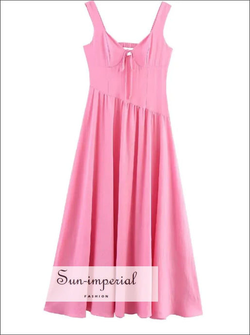 Women’s Rose Pink Sleeveless A-line Mini Dress Sun-Imperial United States