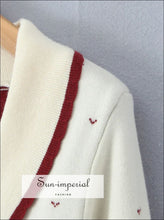 Women’s Long Sleeve Creamy-white Buttoned Through Knitted Cardigan Sweater Sun-Imperial United States