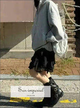 Apricot Lace Ruffle Chiffon Skirt with Elastic Waist apricot skirt, asymmetrical black chiffon casual summer skirt women Sun-Imperial