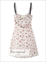 Women’s Beige Pink Floral Print Mini Dress Sun-Imperial United States