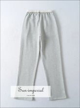 Women’s Color Block Drawstring Waist Straight Sweats Pants Sun-Imperial United States