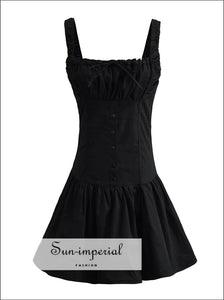 Women’s Ruched Chest Corset Style Tank Mini Dress Sun-Imperial United States