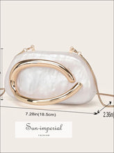 Acrylic Shell Box Evening Clutch - Sun Imperial (photo 3)