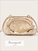 Acrylic Shell Box Evening Clutch - Sun Imperial (photo 9)