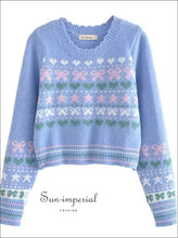 Women Knitted Embroidery Sweater Sun-Imperial United States