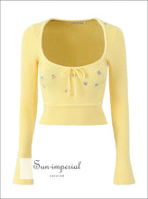 Women Knitted Embroidery Sweater Sun-Imperial United States