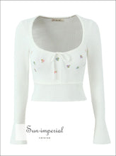 Women Knitted Embroidery Sweater Sun-Imperial United States