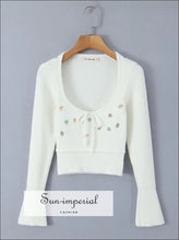 Women Knitted Embroidery Sweater Sun-Imperial United States