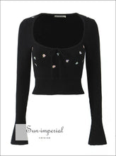 Women Knitted Embroidery Sweater Sun-Imperial United States