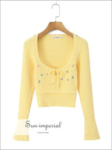 Women Knitted Embroidery Sweater Sun-Imperial United States