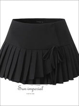 Asymmetrical Pleated Low Waist Mini Skirt with Side Zipper asymmetrical skirt, casual skirt women, everyday mini low waist minimalist