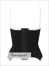 Black Camisole Crop Top with White Binding and Button Detail black crop top, button front camisole casual women contrast binding top