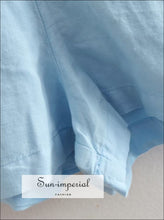 Blue V-neck long sleeve button romper - Sun Imperial (photo 6)