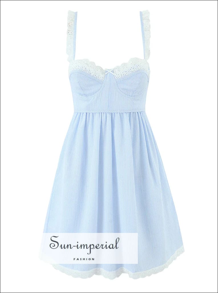 blue and white striped skater dress Torrid Smocked Skater Dress Blue White Striped Off Shoulder Size 12 Large  Cotton
