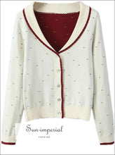 Buttoned Through Knit Cardigan Sweater - Sun Imperial (photo 1)