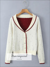 Buttoned Through Knit Cardigan Sweater - Sun Imperial (photo 6)
