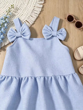 Children's Bowknot Ruffle Hem Sleeveless Dress - Sun Imperial (photo 2)