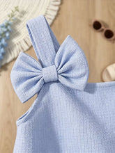 Children's Bowknot Ruffle Hem Sleeveless Dress - Sun Imperial (photo 3)