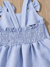 Children's Bowknot Ruffle Hem Sleeveless Dress - Sun Imperial (photo 5)