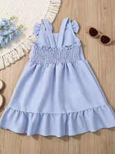 Children's Bowknot Ruffle Hem Sleeveless Dress - Sun Imperial (photo 6)