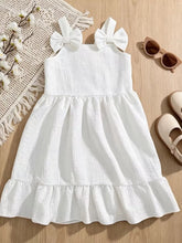 Children's Bowknot Ruffle Hem Sleeveless Dress - Sun Imperial (photo 7)