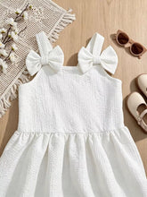 Children's Bowknot Ruffle Hem Sleeveless Dress - Sun Imperial (photo 8)