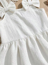 Children's Bowknot Ruffle Hem Sleeveless Dress - Sun Imperial (photo 9)