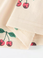 Children's Cherry Print Ruffle Neck Dress - Sun Imperial (photo 4)