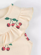 Children's Cherry Print Ruffle Neck Dress - Sun Imperial (photo 5)