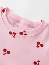 Children's Cherry Print Short Sleeve Dress - Sun Imperial (photo 3)