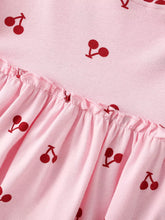 Children's Cherry Print Short Sleeve Dress - Sun Imperial (photo 4)