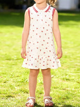 Children's Cherry Print Sleeveless Polo Dress - Sun Imperial (photo 1)