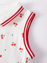 Children's Cherry Print Sleeveless Polo Dress - Sun Imperial (photo 5)