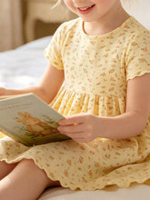 Children's Floral Print Short Sleeve Dress - Sun Imperial (photo 1)